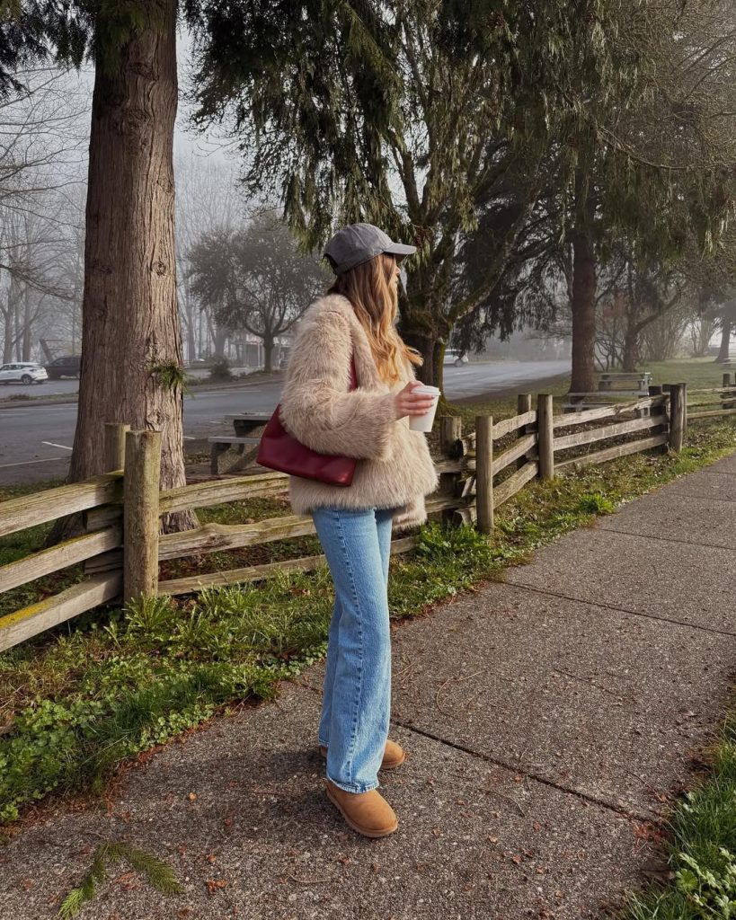 Winter Walk in Creamy Faux Fur