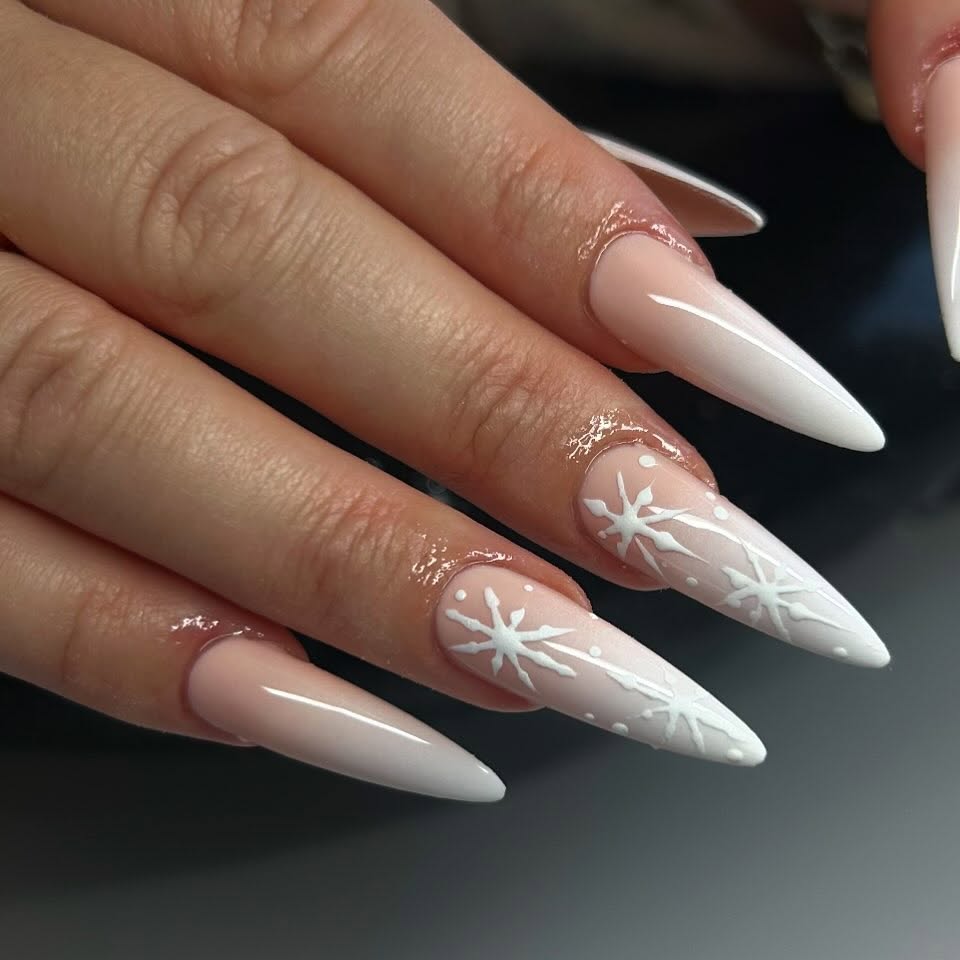 White Snowflake Stiletto