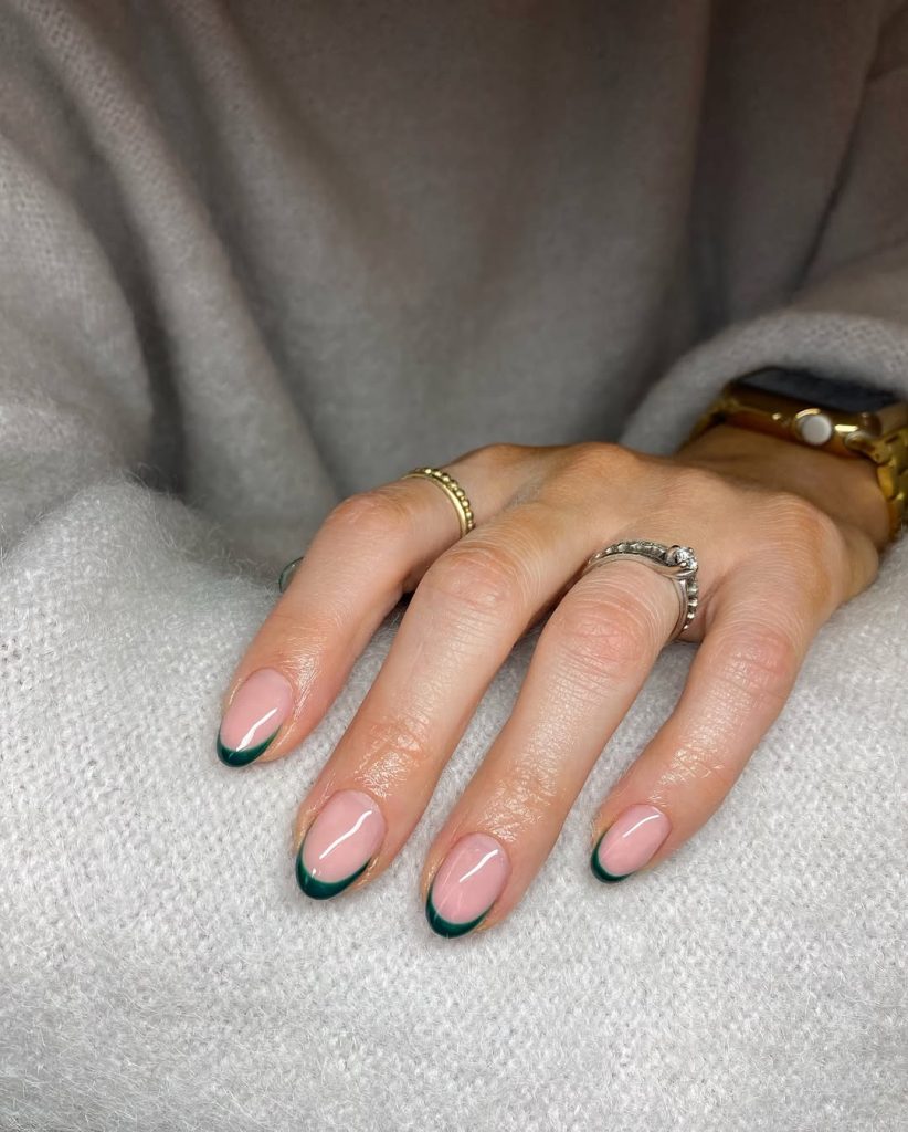 Emerald French Tips