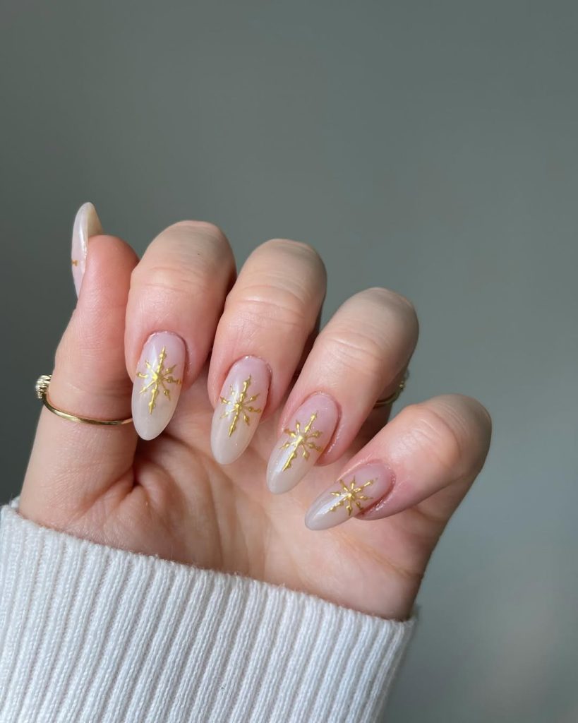 Gold Snowflake Accents