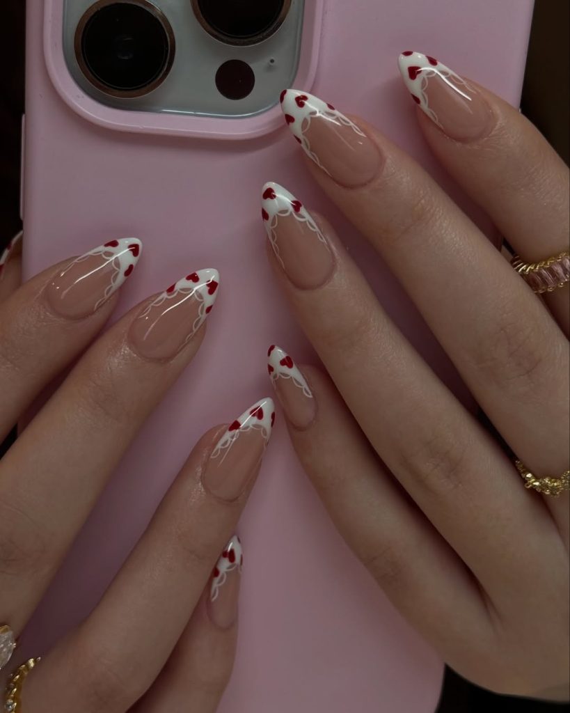 Sweetheart Lace French Tips