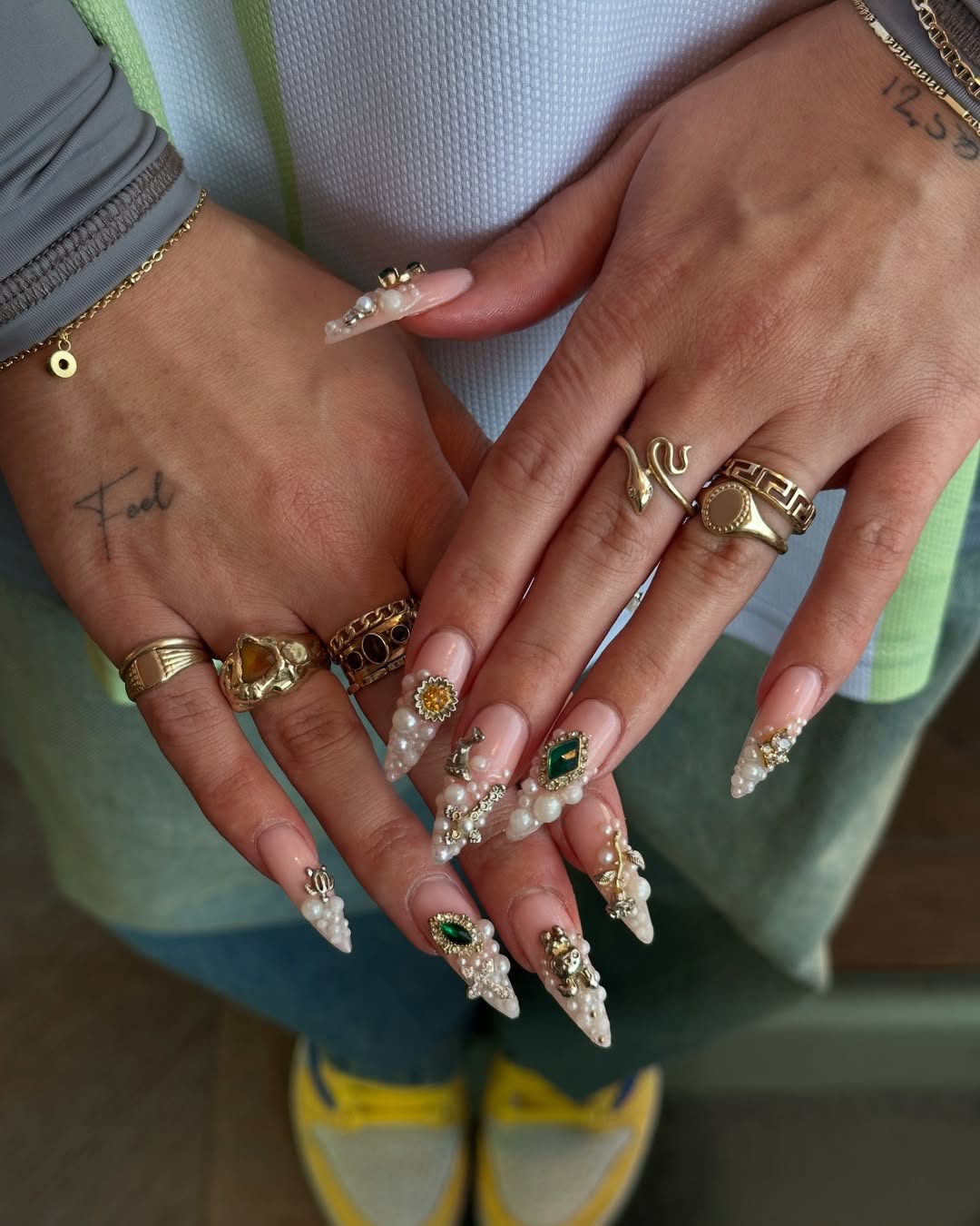 Pearl & Rhinestone Embellished