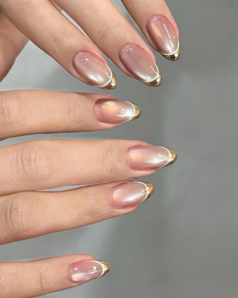 Gold French Tips