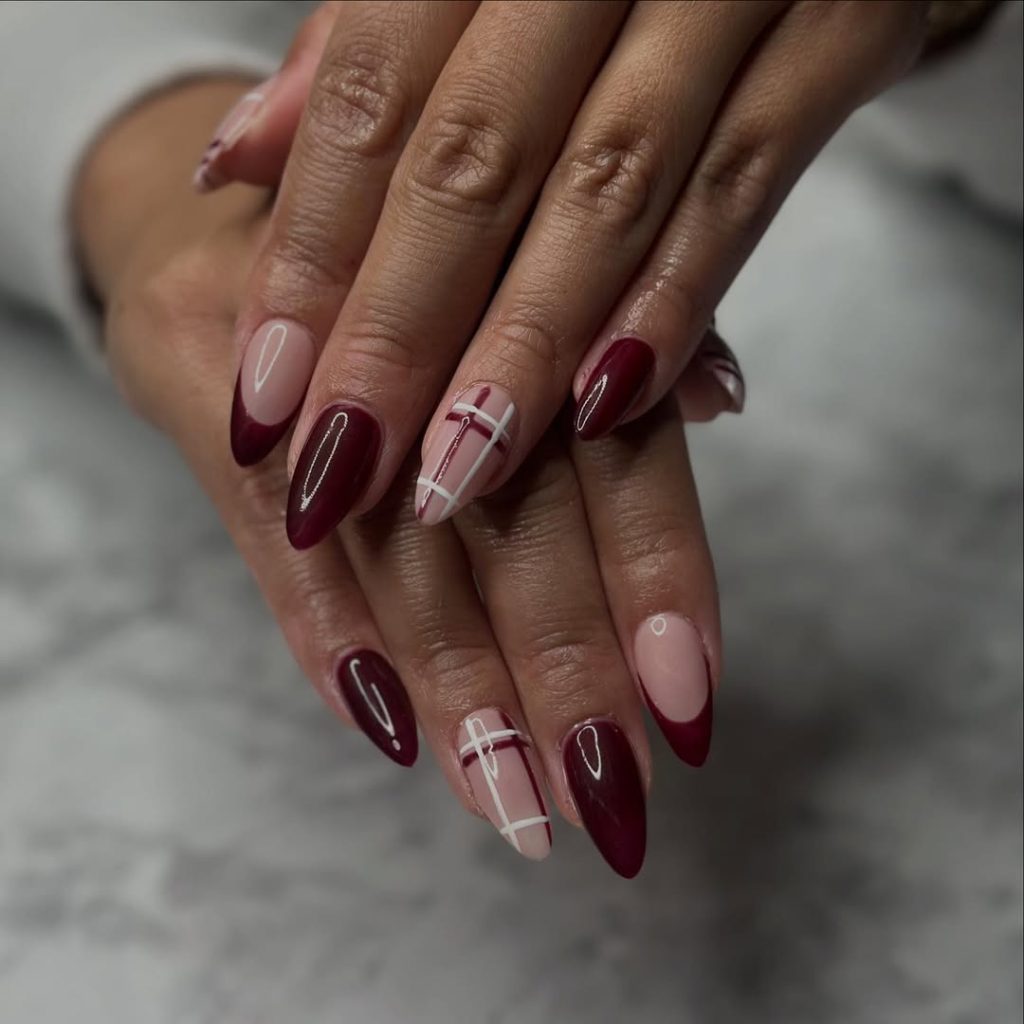 Wine Red & Blush