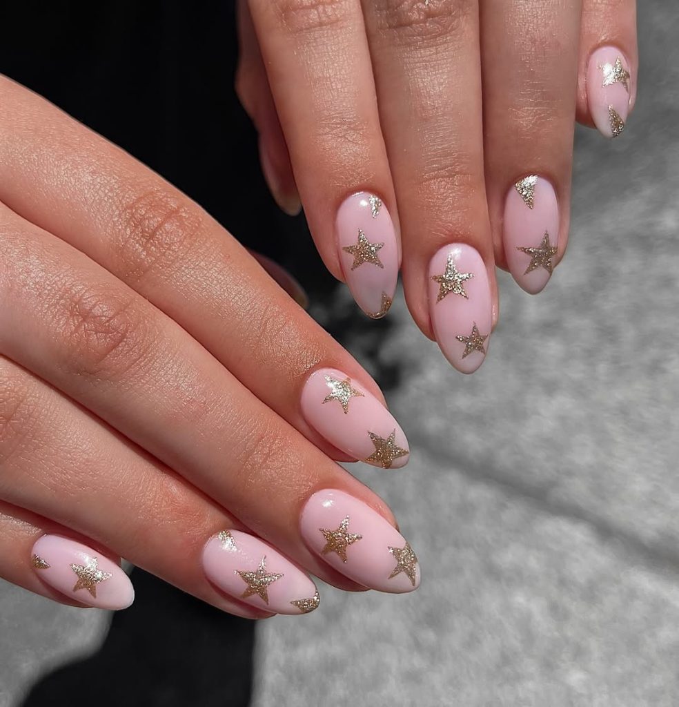 Soft Pink Gold Star 
