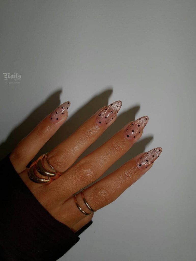 Nude with Black Dot Details