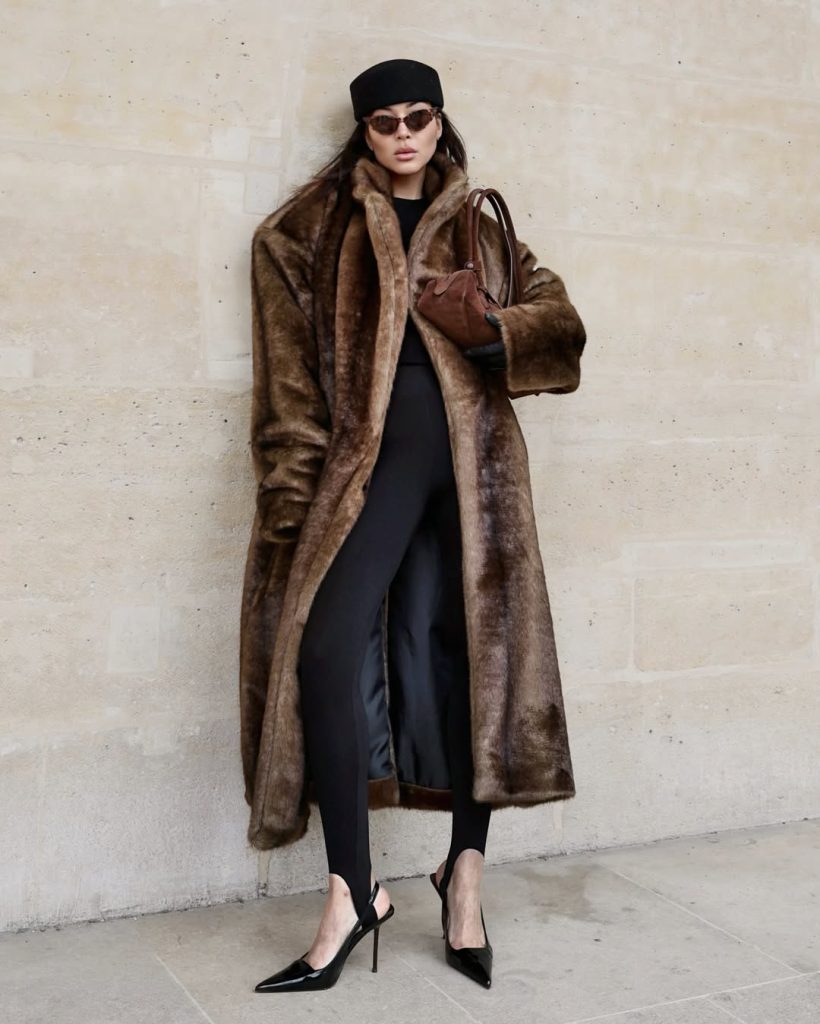 Vintage Brown Fur Elegance