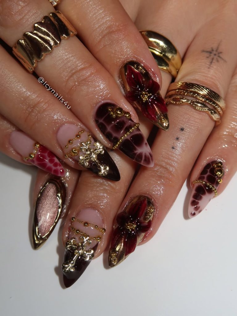 Baroque Burgundy & Gold
