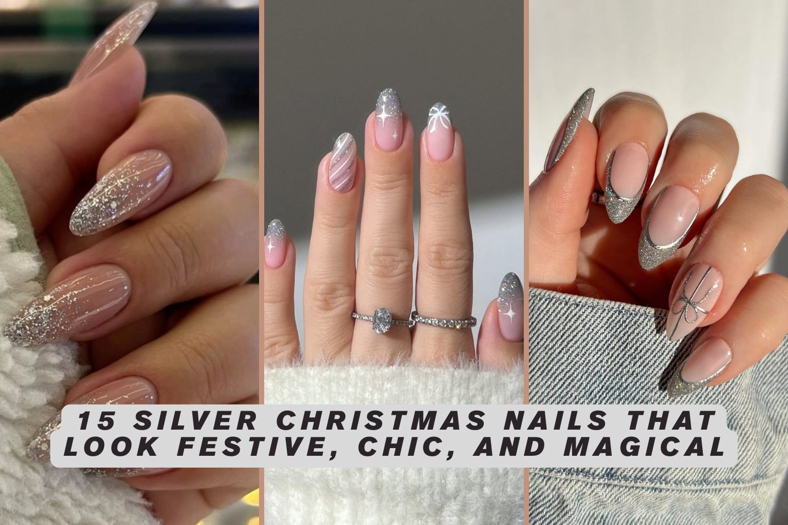 15 Silver Christmas Nails That Look Festive, Chic, and Magical