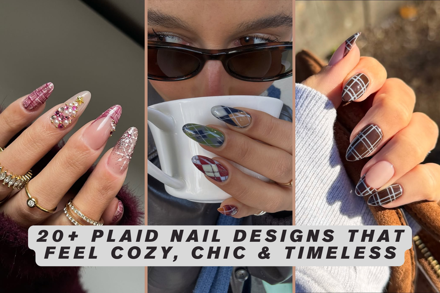 20+ Plaid Nail Designs That Feel Cozy, Chic & Timeless
