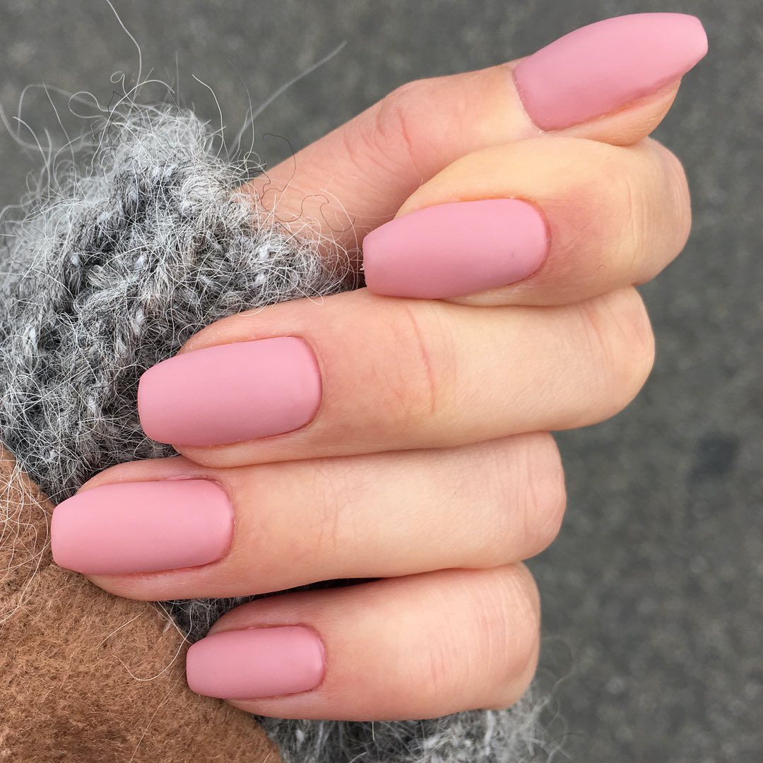 Matte Rose Nails