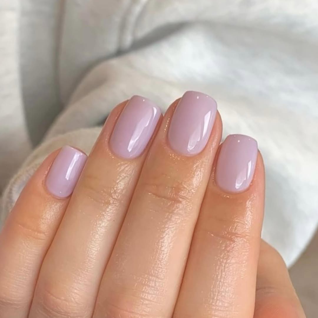 Sheer Purple Jelly Nails