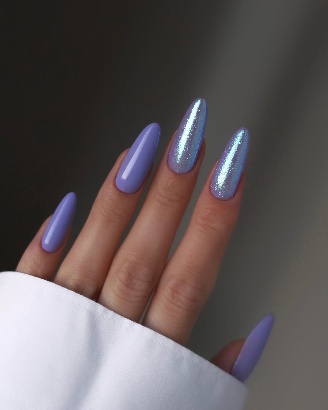 Violet Almond Nails