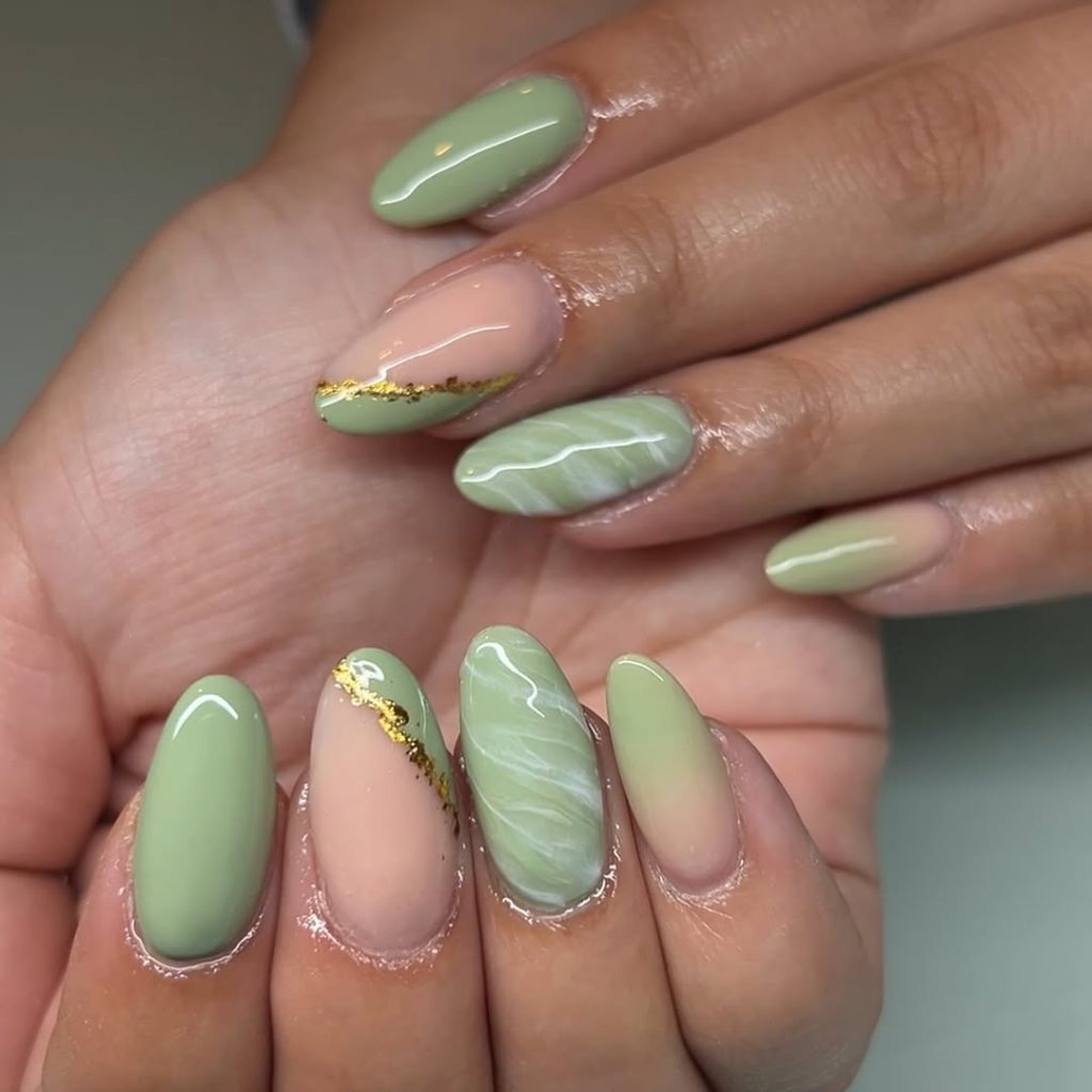 Sage with Gold Foil