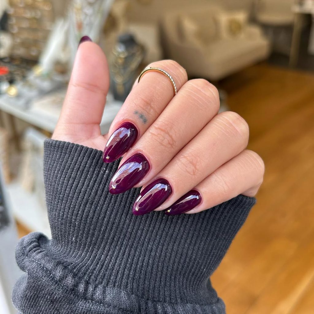 Eggplant Winter Nails