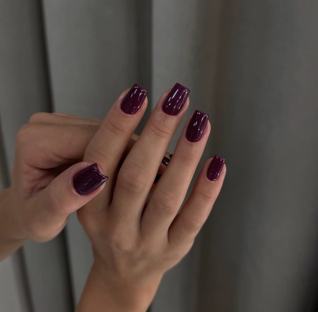 Short Purple Nails