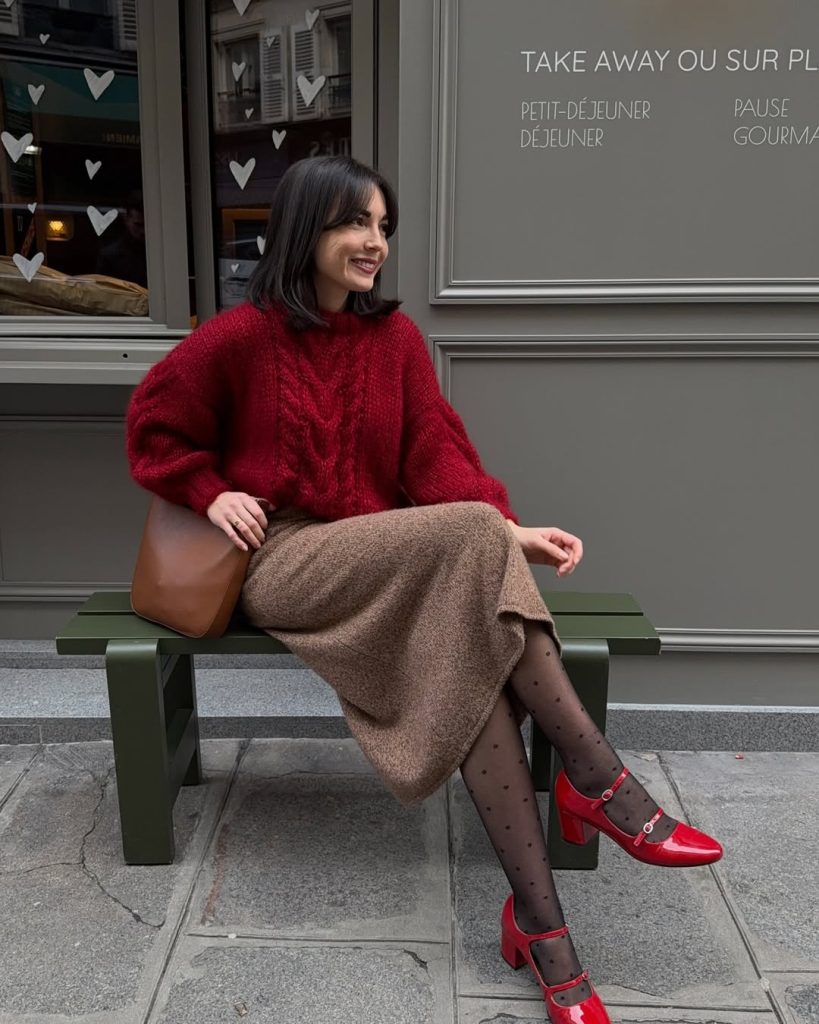 Layered Sweater Over Dress