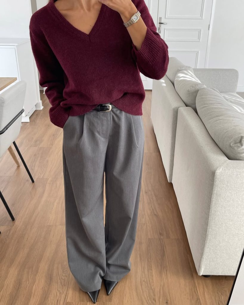 Sweater with Tailored Trousers