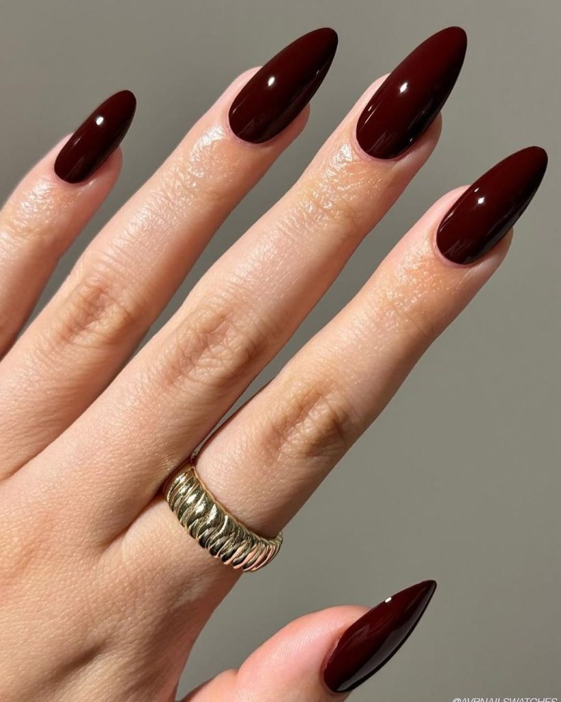 Dark Cherry Nails