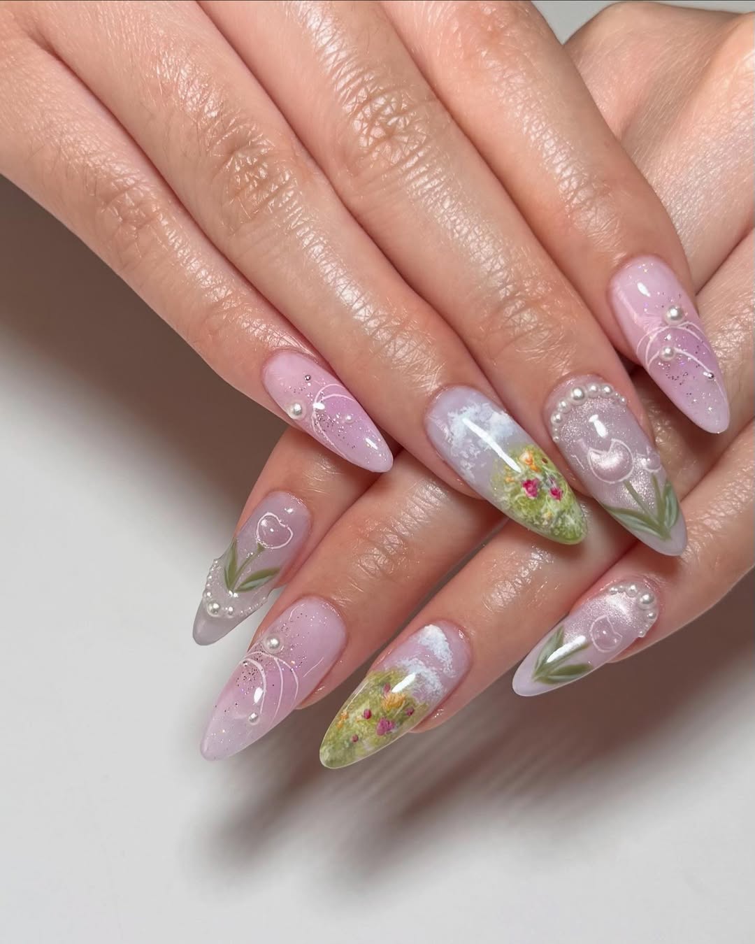 Lavender Bloom Nails