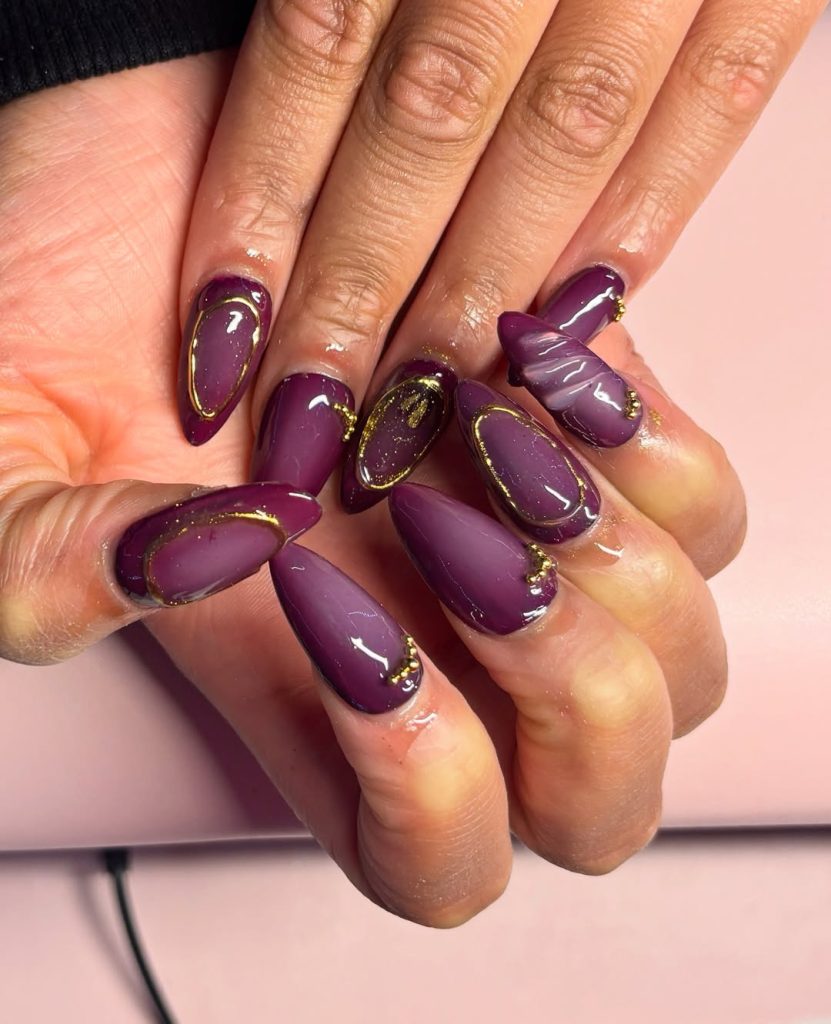 Plum & Gold Accents