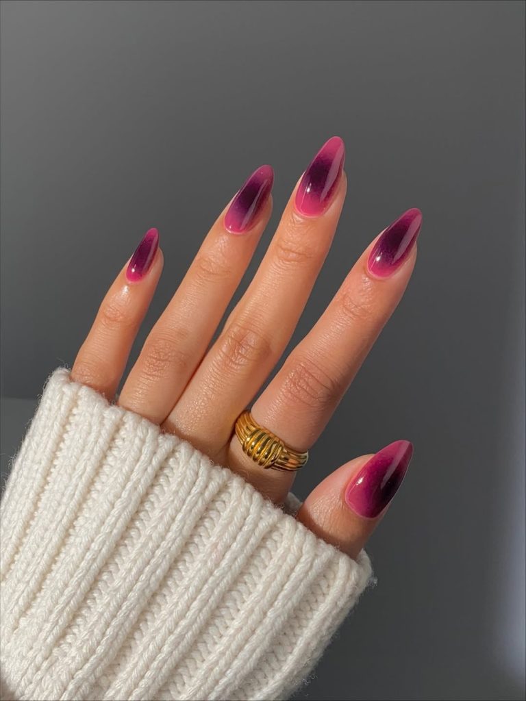 Berry Fade Winter Nails