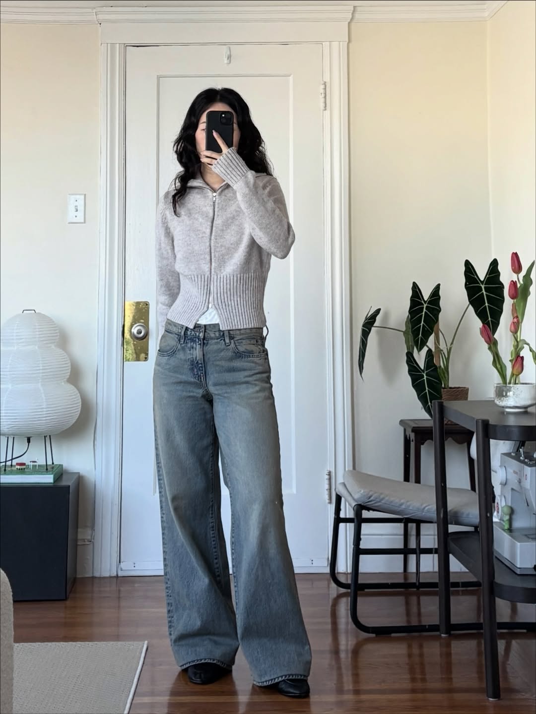 Sweater with Straight Jeans