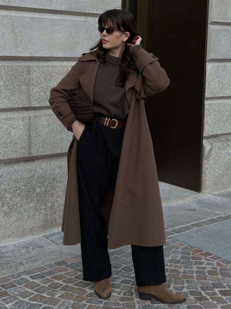 Sweater Layered with Coat