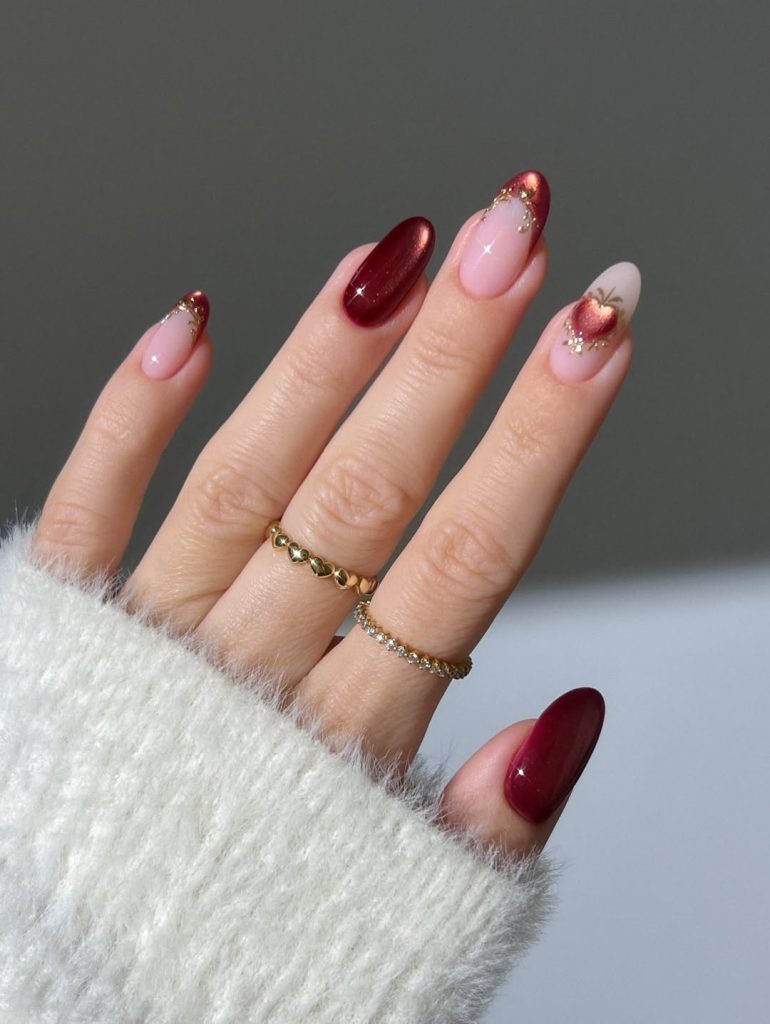 Burgundy Gold Romance