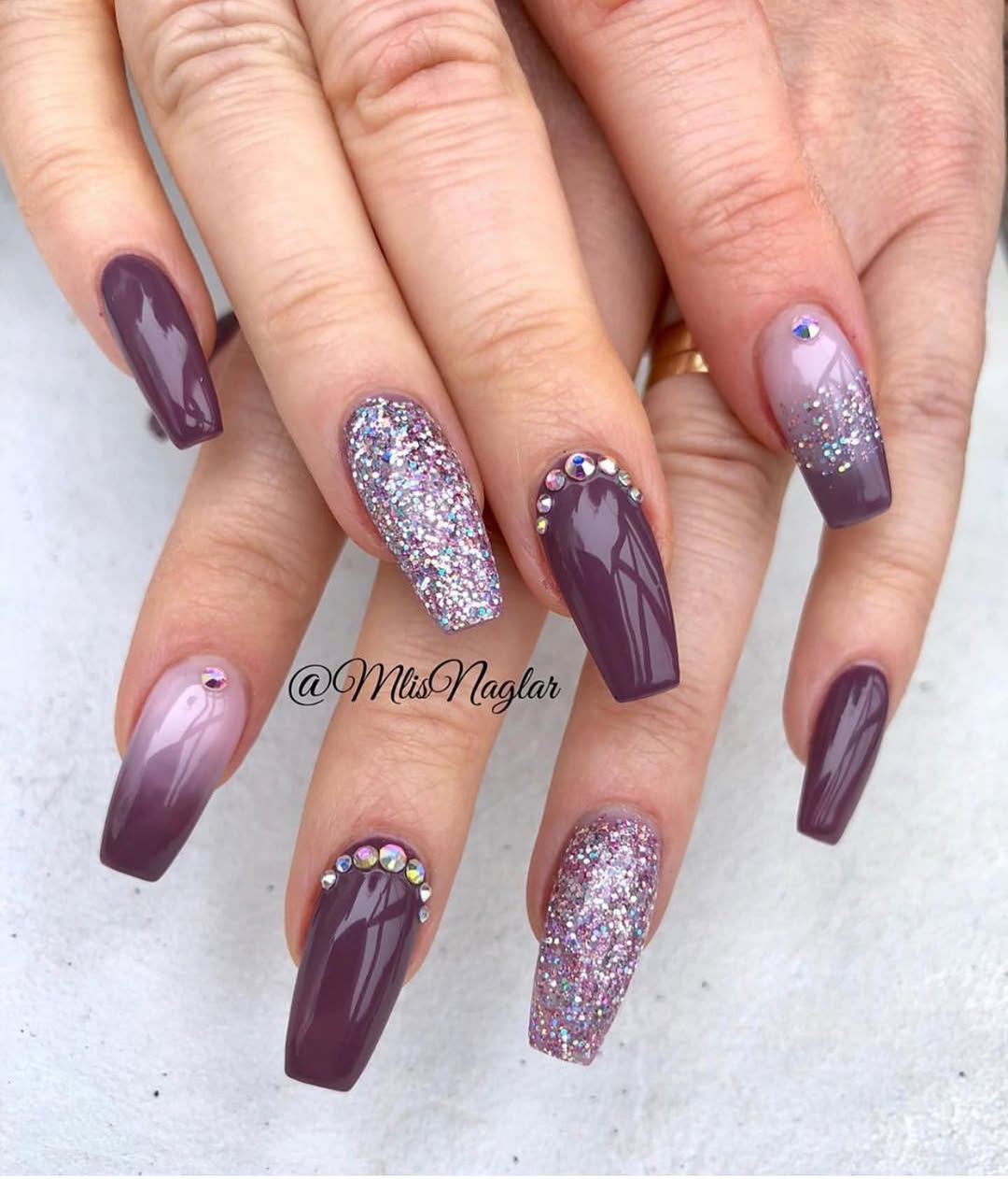 Purple with Pearl Details