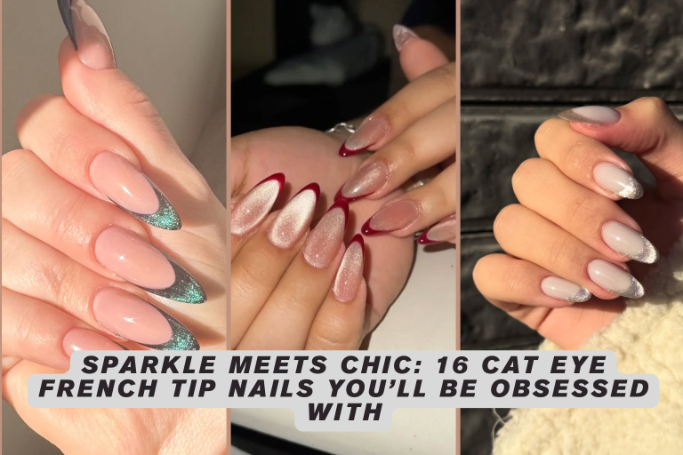 16 Cat Eye French Tip Nails You’ll Be Obsessed With