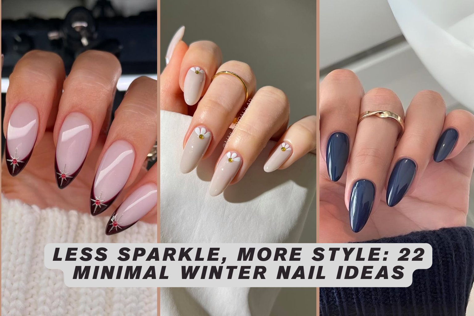 Less Sparkle, More Style: 22 Minimal Winter Nail Ideas