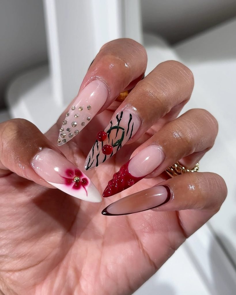 Cherry Pop Statement Nails