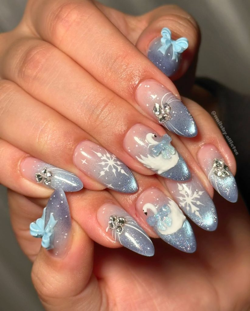 Icy Blue Swan