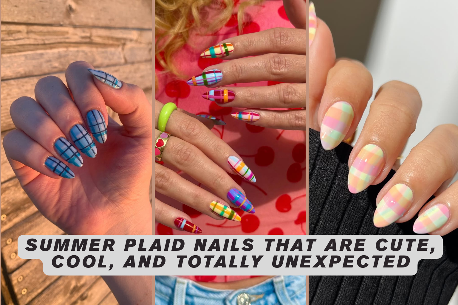Summer Plaid Nails That Are Cute, Cool, and Totally Unexpected